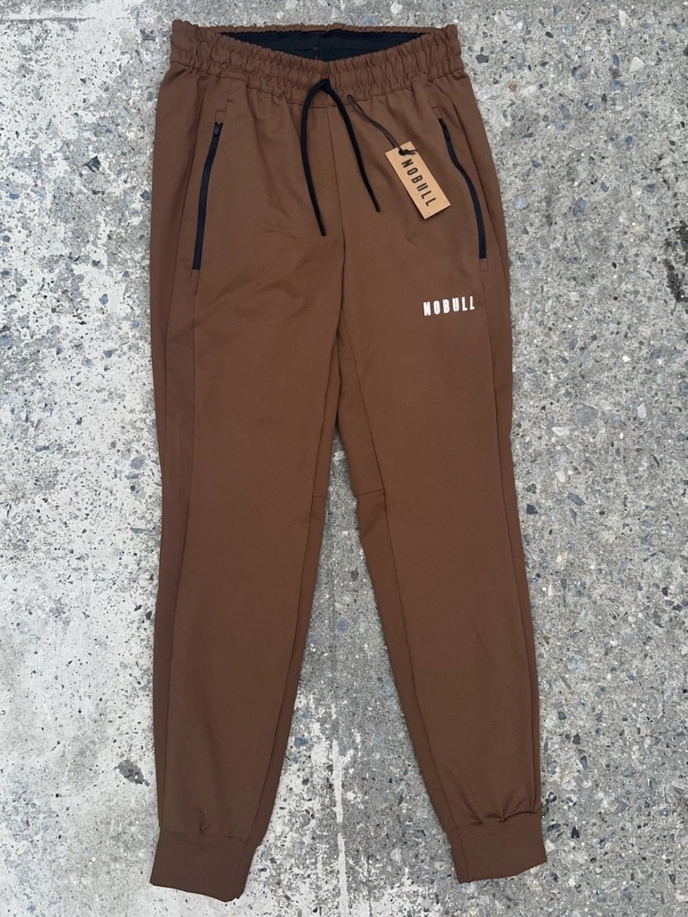 Nobull‎ Athletic Tech Fleece Jogger Pants Brown Mens XS NWT